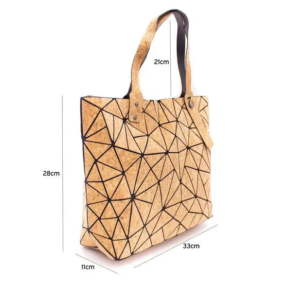 Tote bag geometric made of cork MC-2025