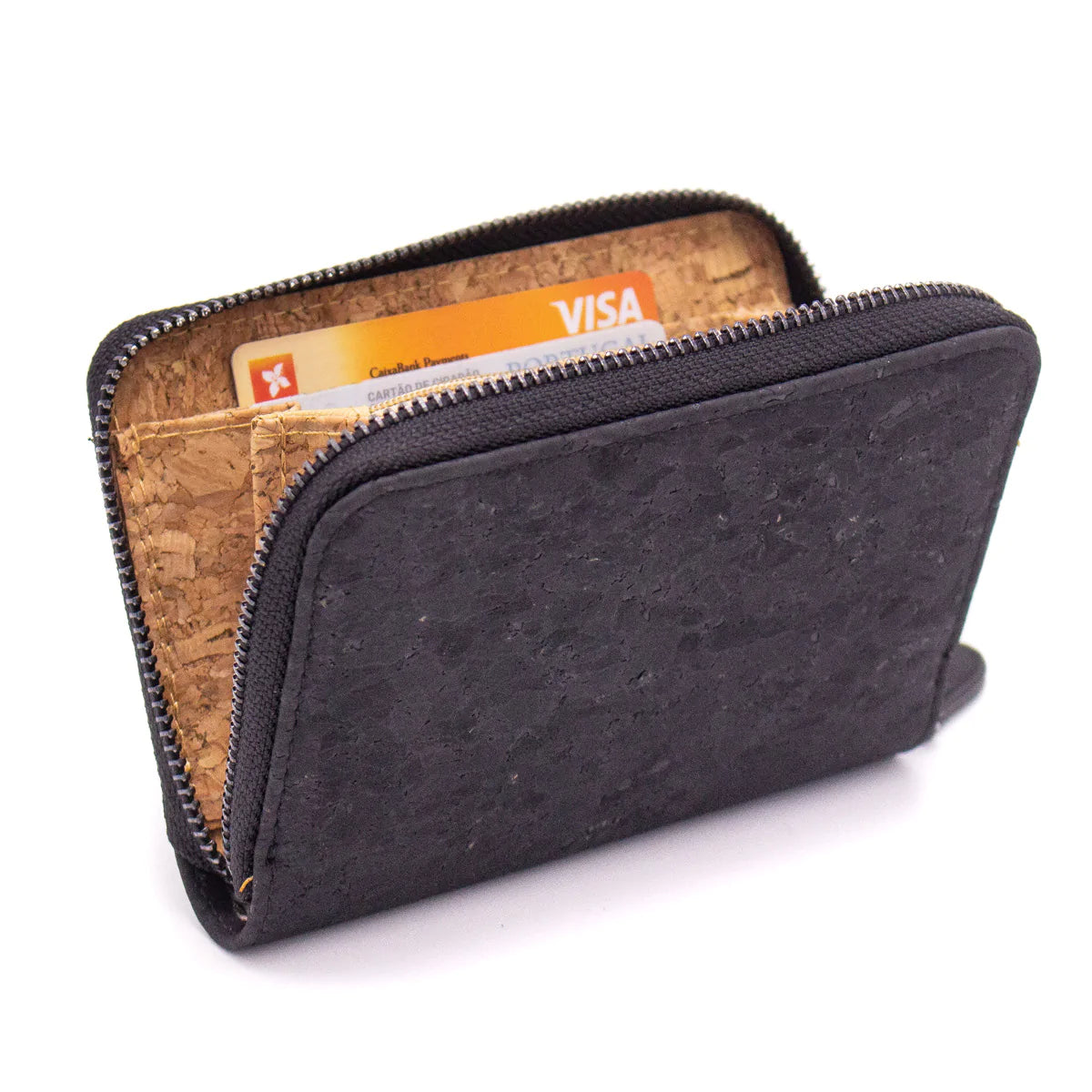 Wallet Mini Black made of cork MC-2043
